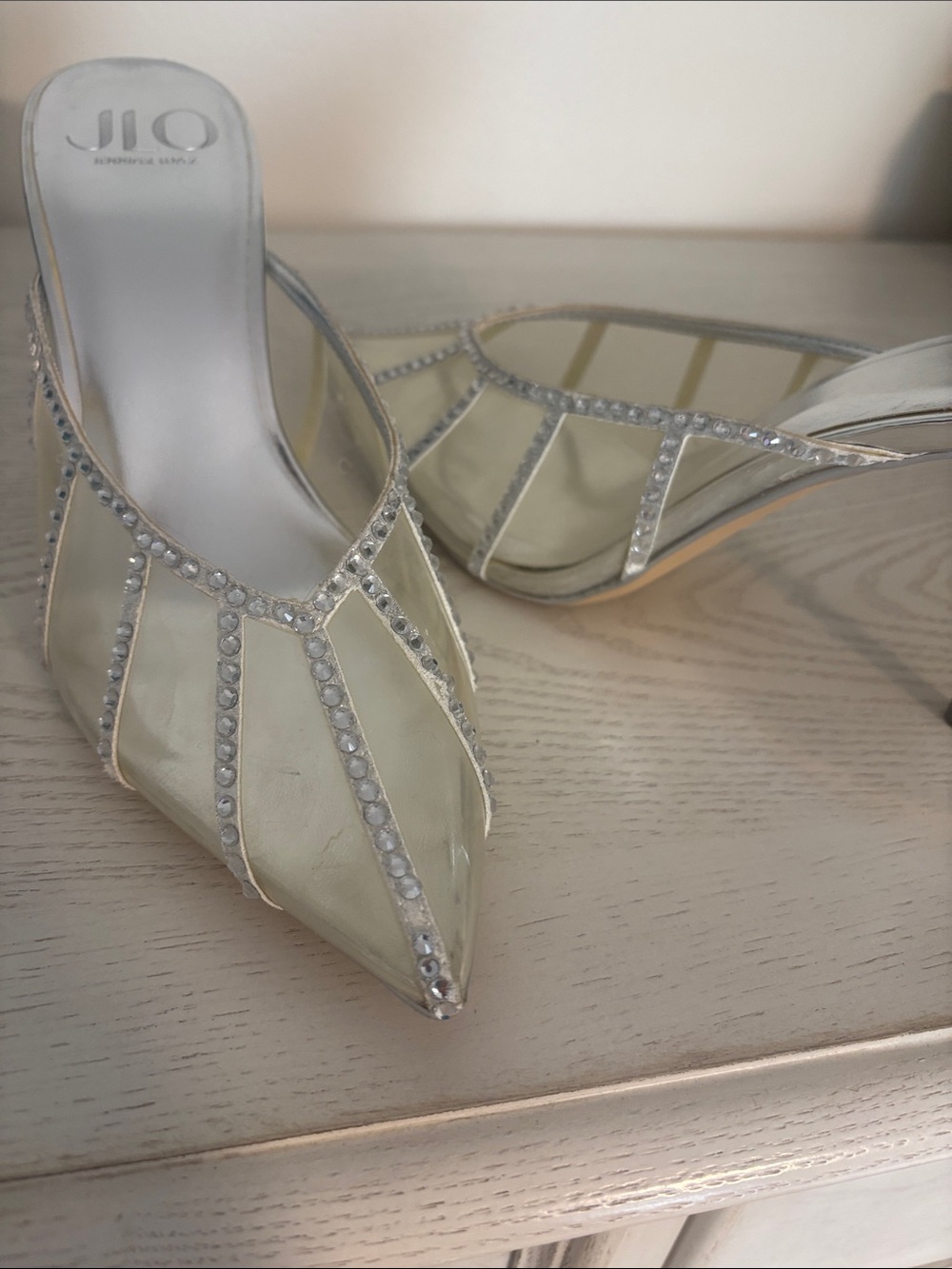 JLo Silver Rhinestone High Heel - Picture 4 of 6